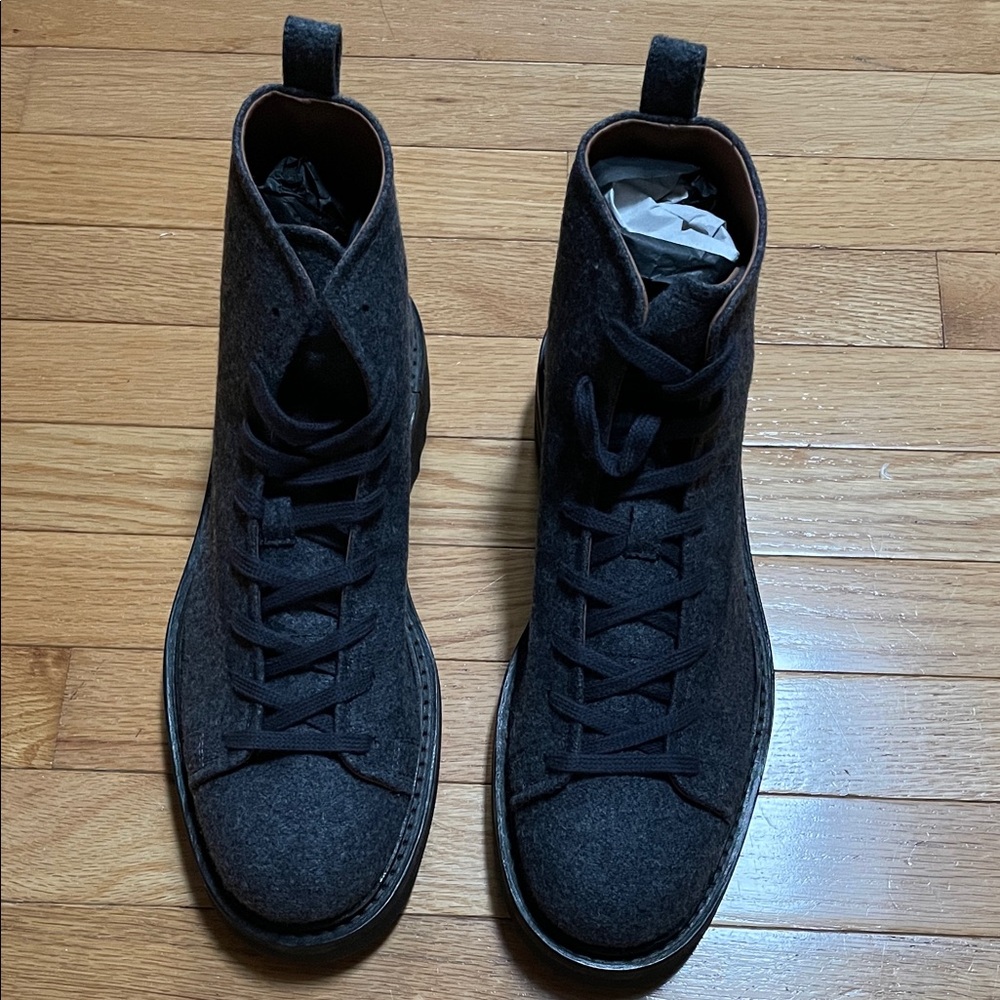 John Varvatos Men's Charcoal Lace-Up Boots